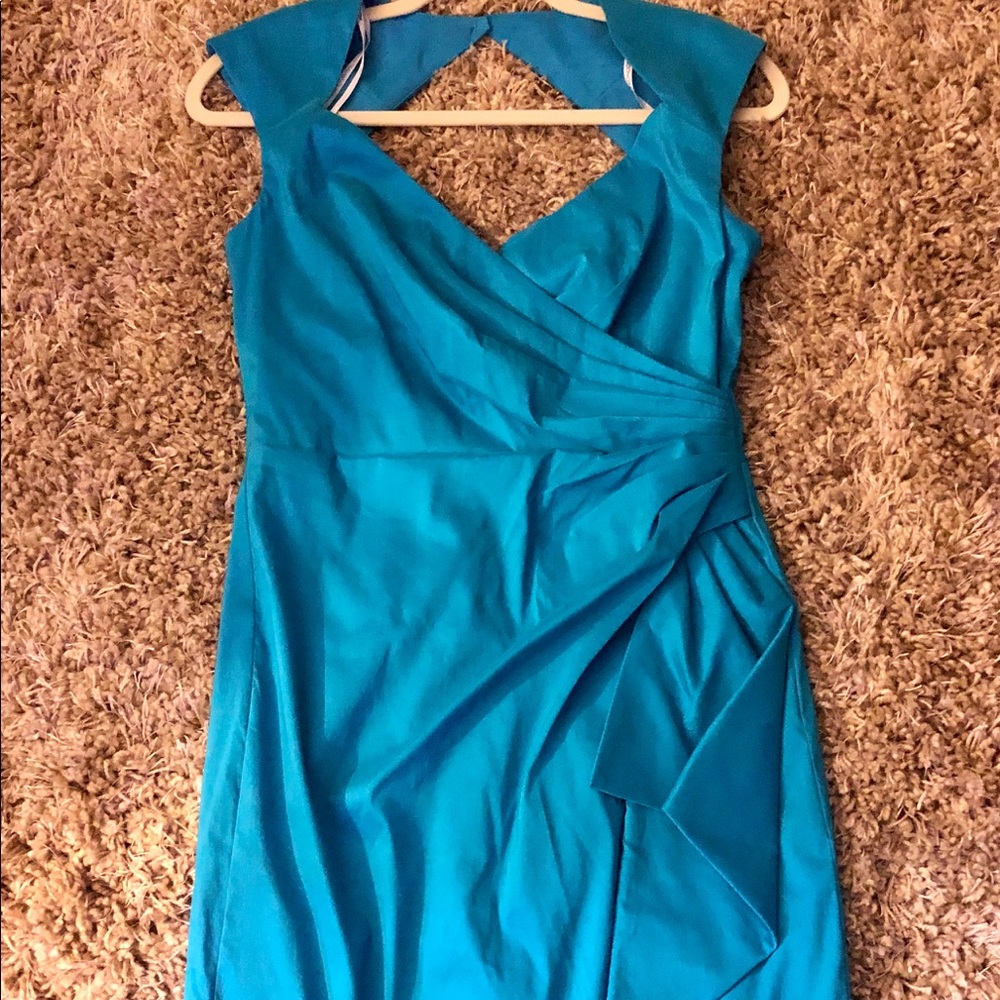 Maggy London Blue Midi Cocktail Dress sz 6